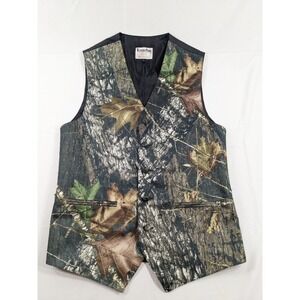 Mossy Oak Style Camo Full back Tuxedo Vest ~ Small Tuxedo Park